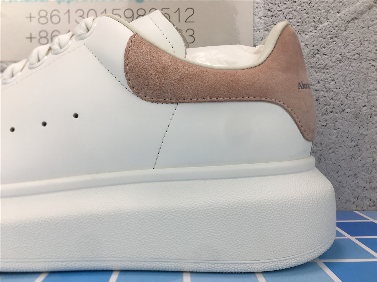 ALEXANDER MCQUEEN White & Pink Oversized Sneakers